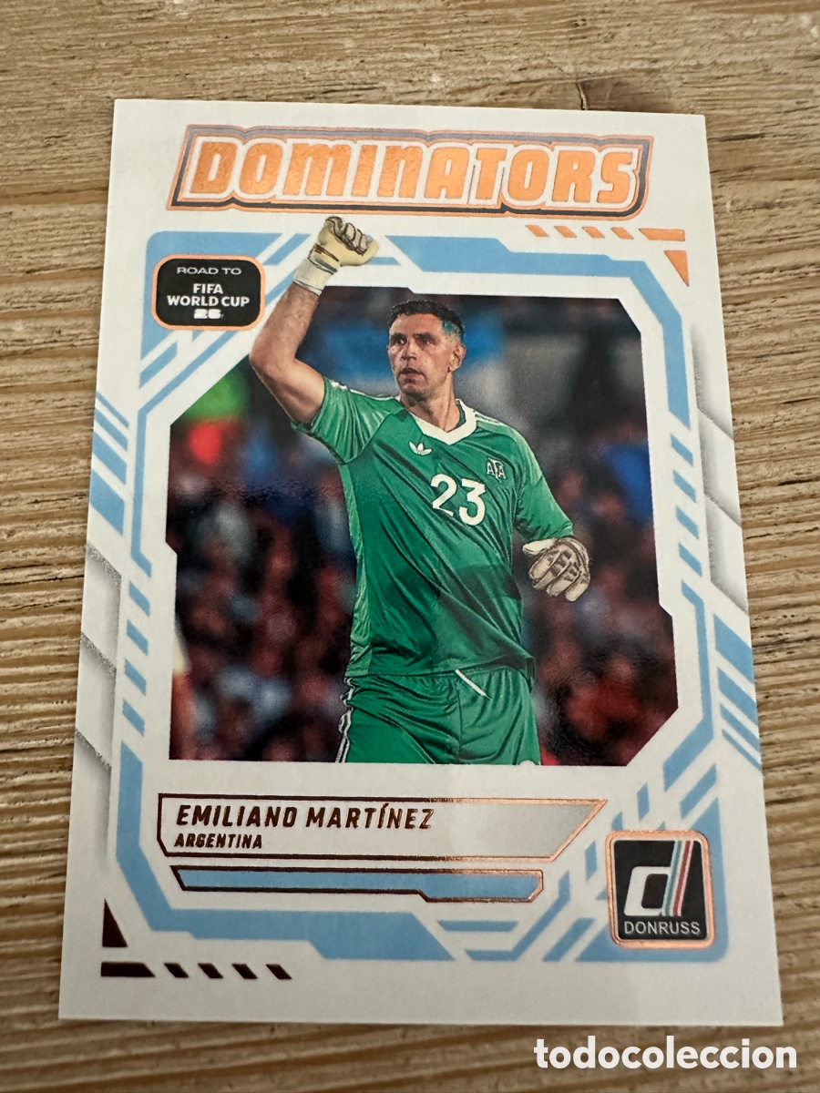 Trading Cards: EMILIANO MARTINEZ ARGENTINA DOMINATORS 17 DONRUSS ROAD TO FIFA WORLD CUP 2026 USA CAN MEX 26 PANINI