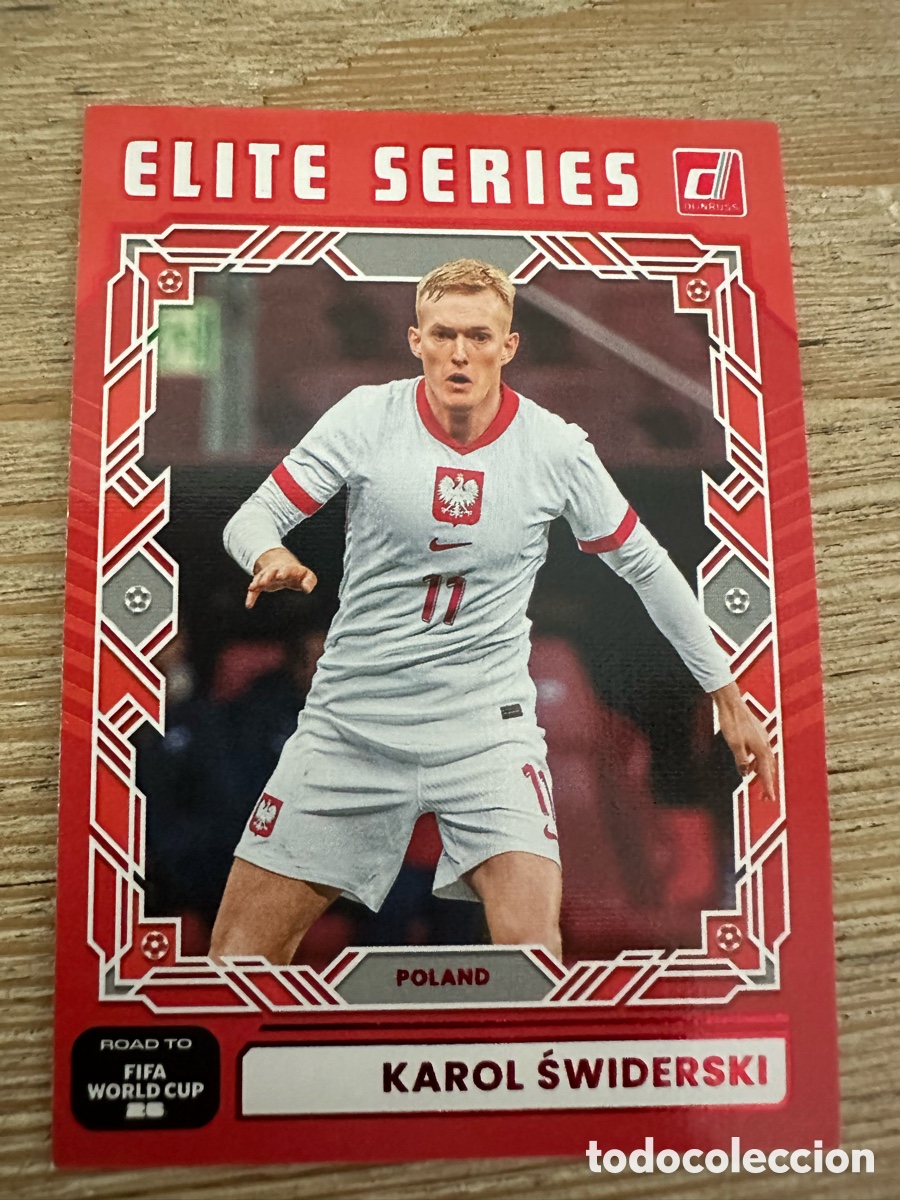 Trading Cards: KAROL SWIDERSKI POLONIA ELITE SERIES 22 RED PARALLEL DONRUSS ROAD TO FIFA WORLD CUP 2026 PANINI
