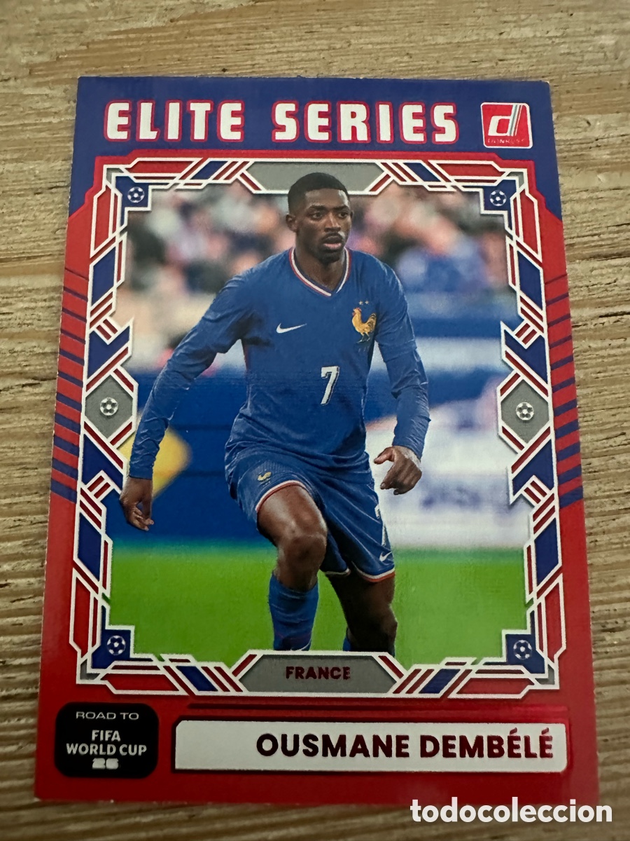 Trading Cards: OUSMANE DEMBELE FRANCIA ELITE SERIES 20 RED PARALLEL DONRUSS ROAD TO FIFA WORLD CUP 2026 PANINI