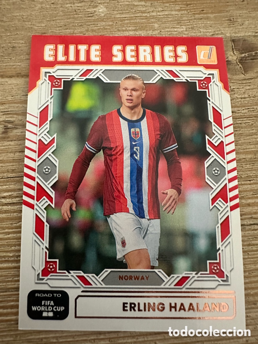 Trading Cards: ERLING HAALAND NORUEGA ELITE SERIES 18 DONRUSS ROAD TO FIFA WORLD CUP 2026 MUNDIAL 26 PANINI