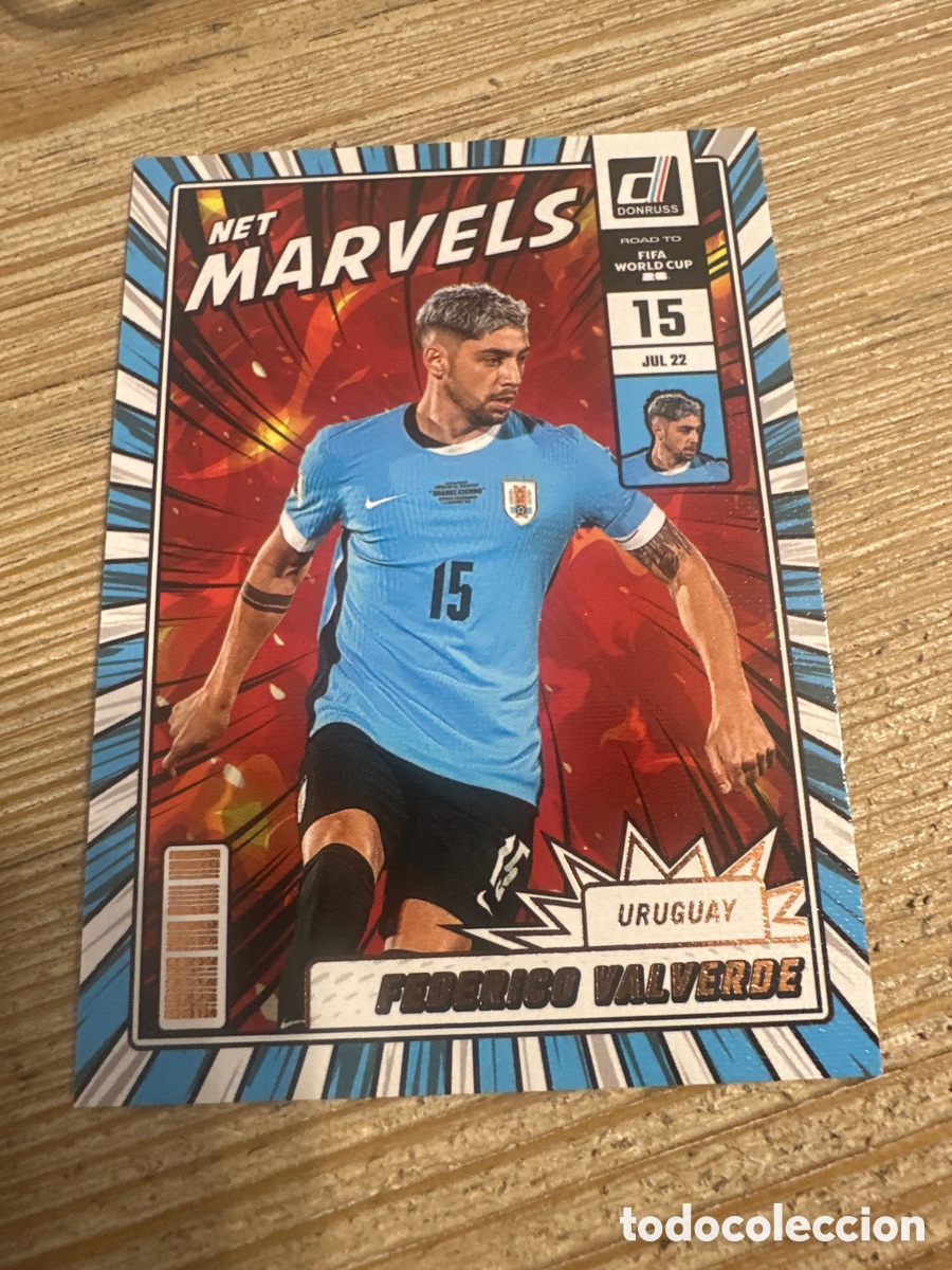 Trading Cards: FEDERICO VALVERDE URUGUAY NET MARVELS 16 DONRUSS ROAD TO FIFA WORLD CUP 2026 USA CAN MEX 26 PANINI