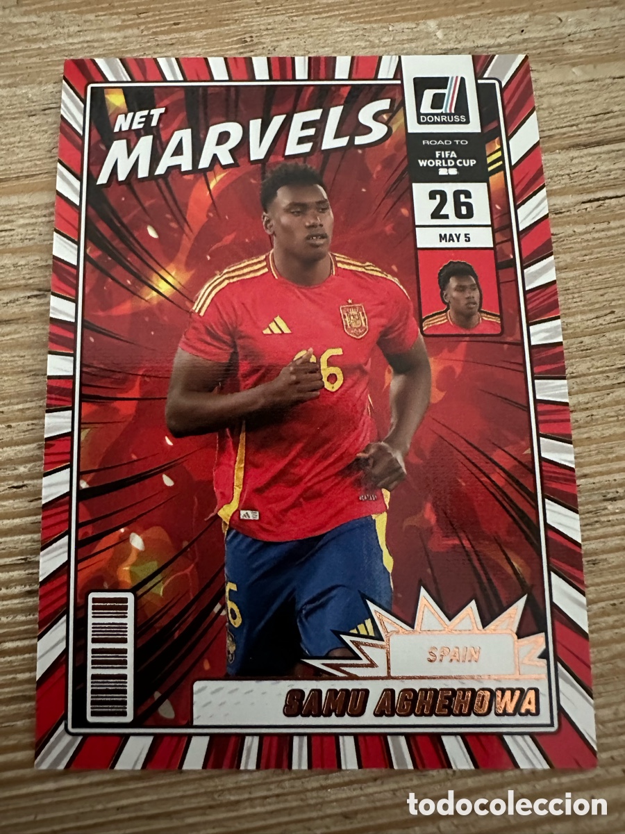 Trading Cards: SAMU AGHEHOWA ESPA&Ntilde;A NET MARVELS 9 DONRUSS ROAD TO FIFA WORLD CUP 2026 MUNDIAL USA CAN MEX 26 PANINI