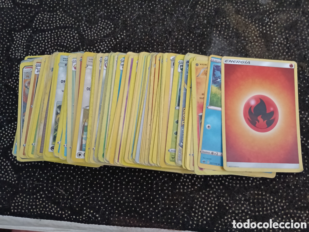 Trading Cards: Lote de 60 cartas usadas y variadas POK&Eacute;MON no se si son originales