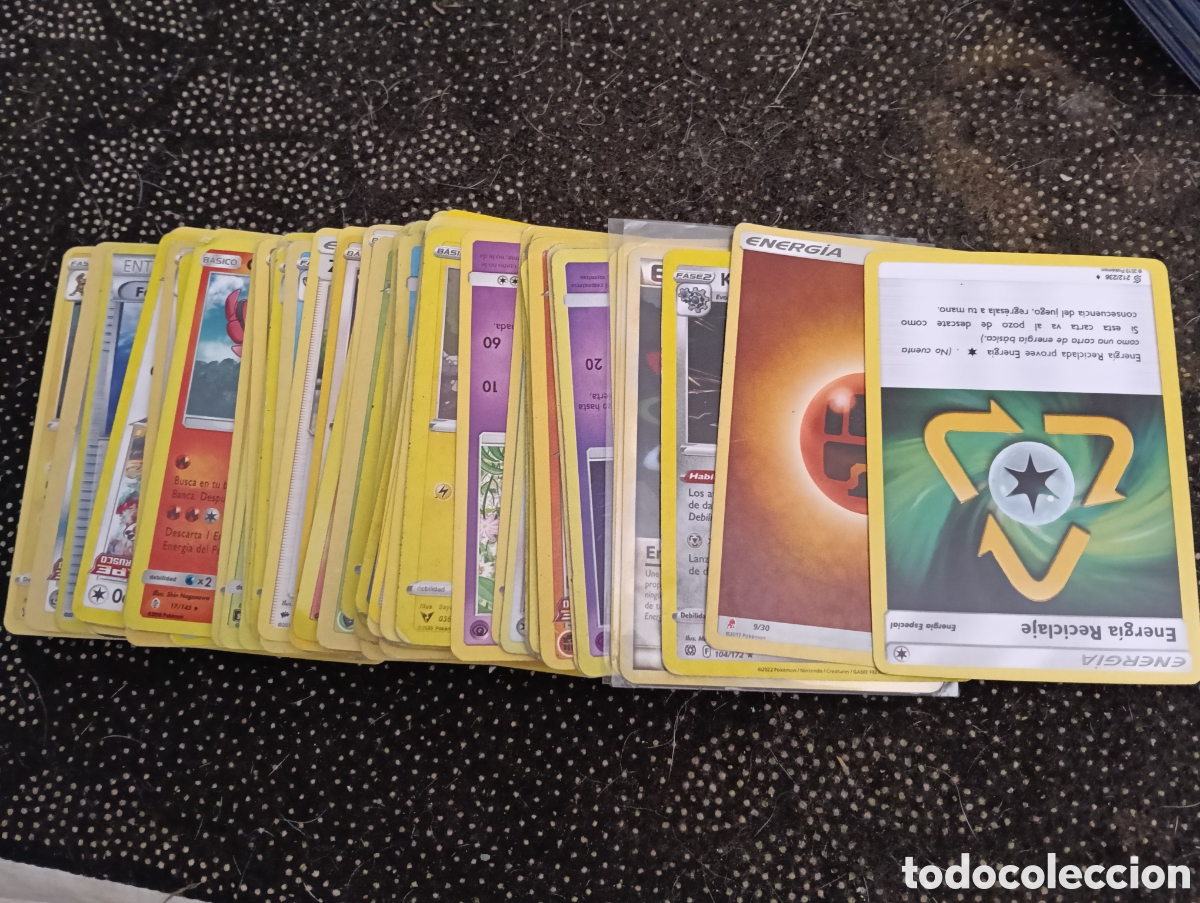 Trading Cards: Lote de 60 cartas usadas y variadas POK&Eacute;MON no se si son originales