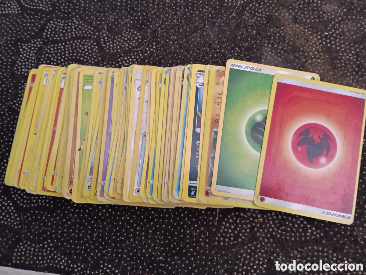 Trading Cards: Lote de 60 cartas usadas y variadas POK&Eacute;MON no se si son originales