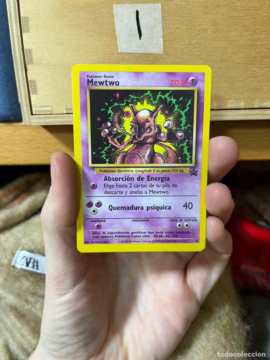 Trading Cards: (I) CARTA POKEMON MEWTWO ORIGINAL ESPA&Ntilde;OLA NINTENDO A&Ntilde;OS 90 VENIA CON LA PELICULA VHS DE POKEMON