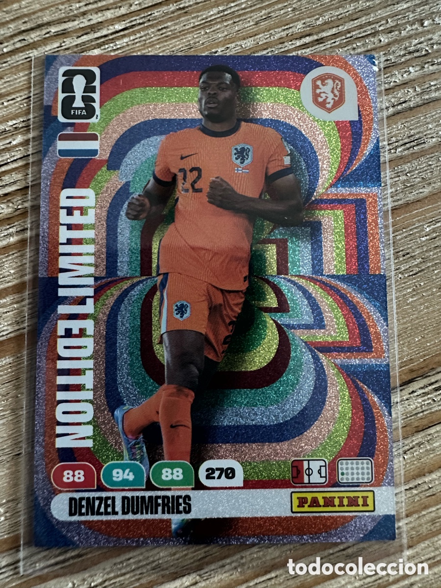 Trading Cards: DENZEL DUMFRIES PAISES BAJOS LIMITED EDITION ADRENALYN XL PANINI MUNDIAL WORLD CUP 2026 USA CAN MEX