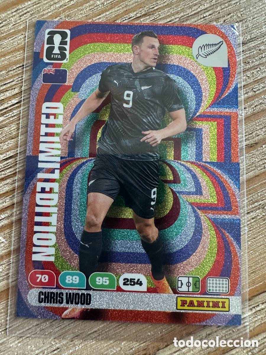 Trading Cards: CHRIS WOOD NUEVA ZELANDA LIMITED EDITION ADRENALYN XL PANINI MUNDIAL WORLD CUP 2026 USA CAN MEX