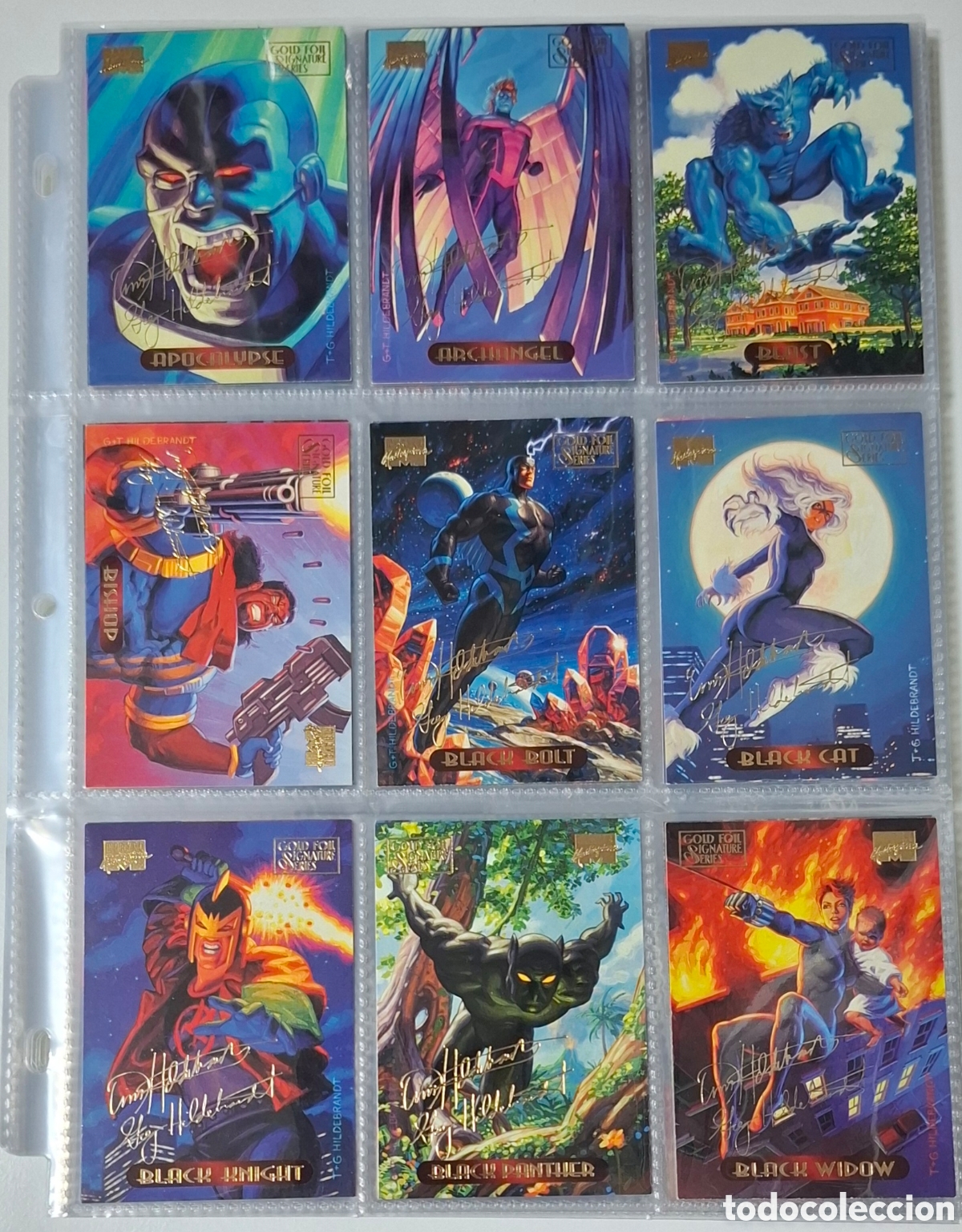 Trading Cards: Marvel Masterpieces 1994 card signature set incompleta