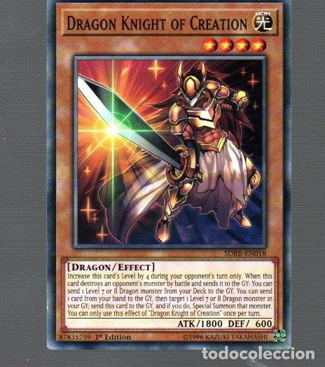 Trading Cards: CROMO KONAMI YU-GI-OH DIAGON KNIGHT OF CREATION EN018 DEL A&Ntilde;O 1996
