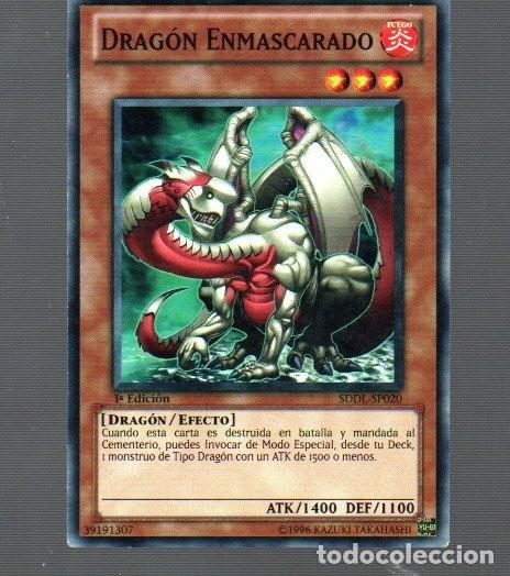 Trading Cards: CROMO KONAMI YU-GI-OH DRAGON ENMASCARADO EN008 DEL A&Ntilde;O 1996