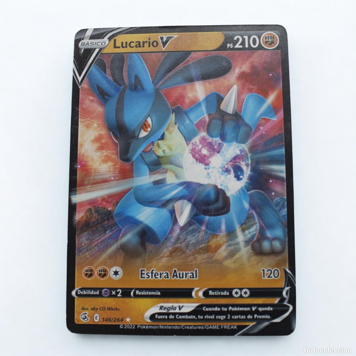 Sammelkarten: Carta Pokemon Lucario V 146/264 Espa&ntilde;ol Holo Fusion Arts