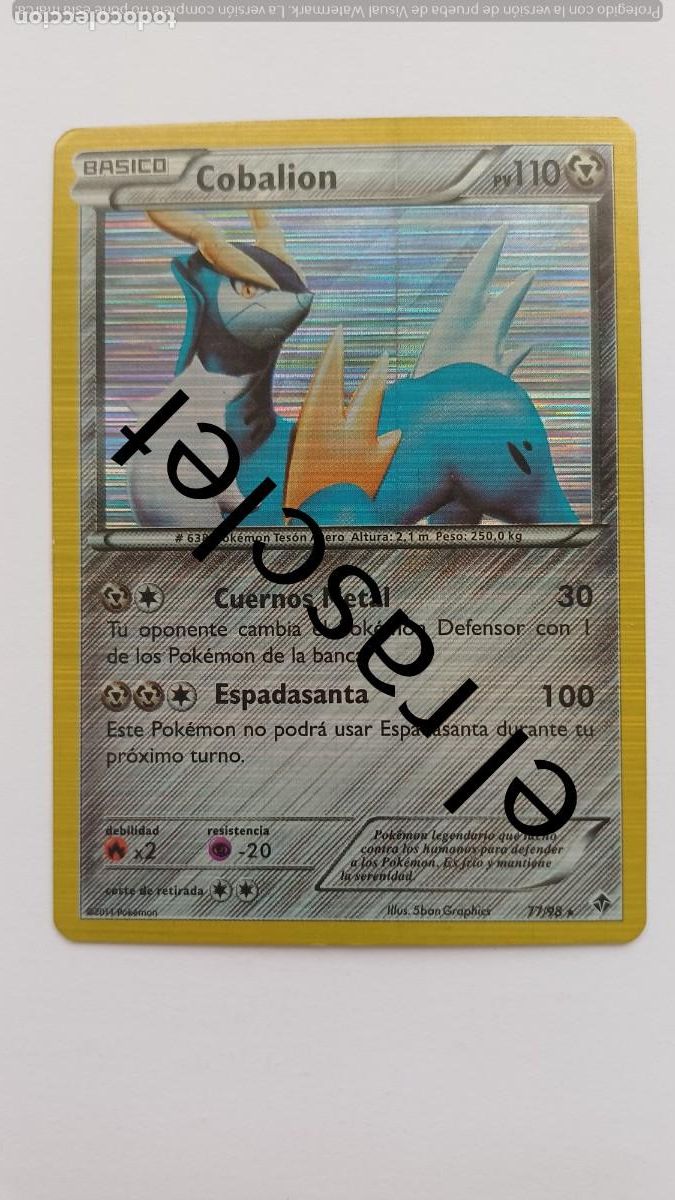 Trading Cards: CARTA COBALION - POKEM&Oacute;N 2007 - 77/98