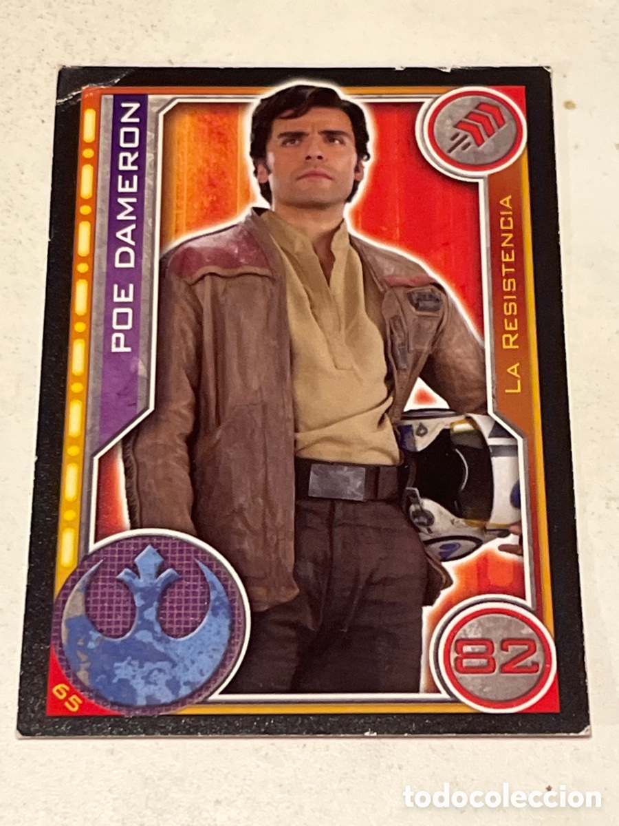 Trading Cards: Cromo Star Wars Topps Trading Card N&deg;65 Poe Dameron
