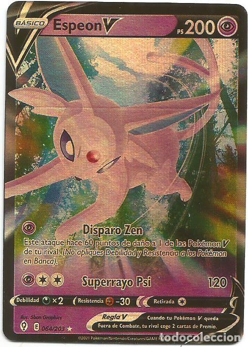Trading Cards: ESPEON V - 064 - 2021 - CASTELLANO - BRILLANTE - CARTA POK&Eacute;MON - VER INFORMACI&Oacute;N
