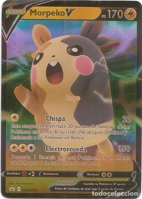 Trading Cards: MORPEKO V - SWSH056 - 2020 - CASTELLANO - BRILLANTE - CARTA POK&Eacute;MON - VER INFORMACI&Oacute;N