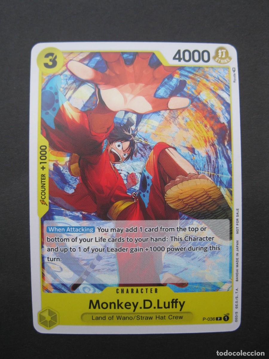Trading Cards: CARTA - ONE PIECE - TRADING CARD - MONKEY.D.LUFFY - EN INGL&Eacute;S - BANDAI.