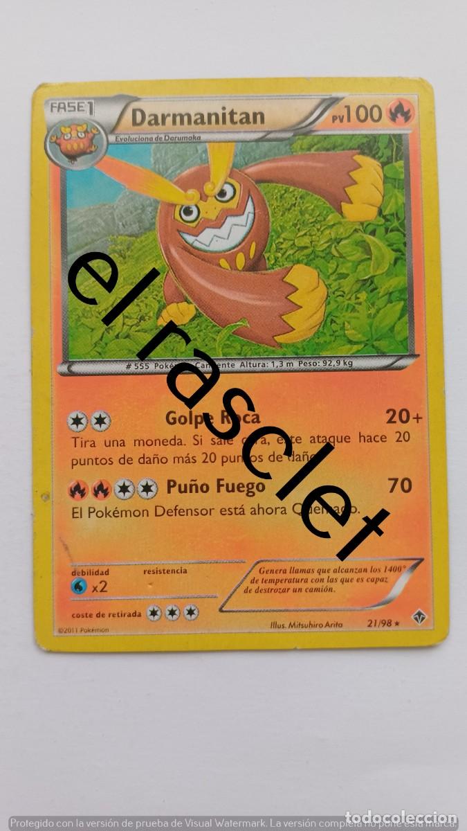 Trading Cards: CARTA DARMANITAN - POKEM&Oacute;N 2007 - 21/98