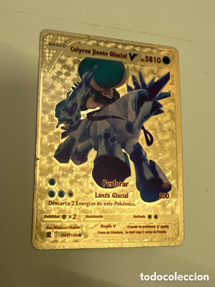 Trading Cards: T1/E2/1082. CARTA POKEMON - CALYREX JINETE GLACIAL V