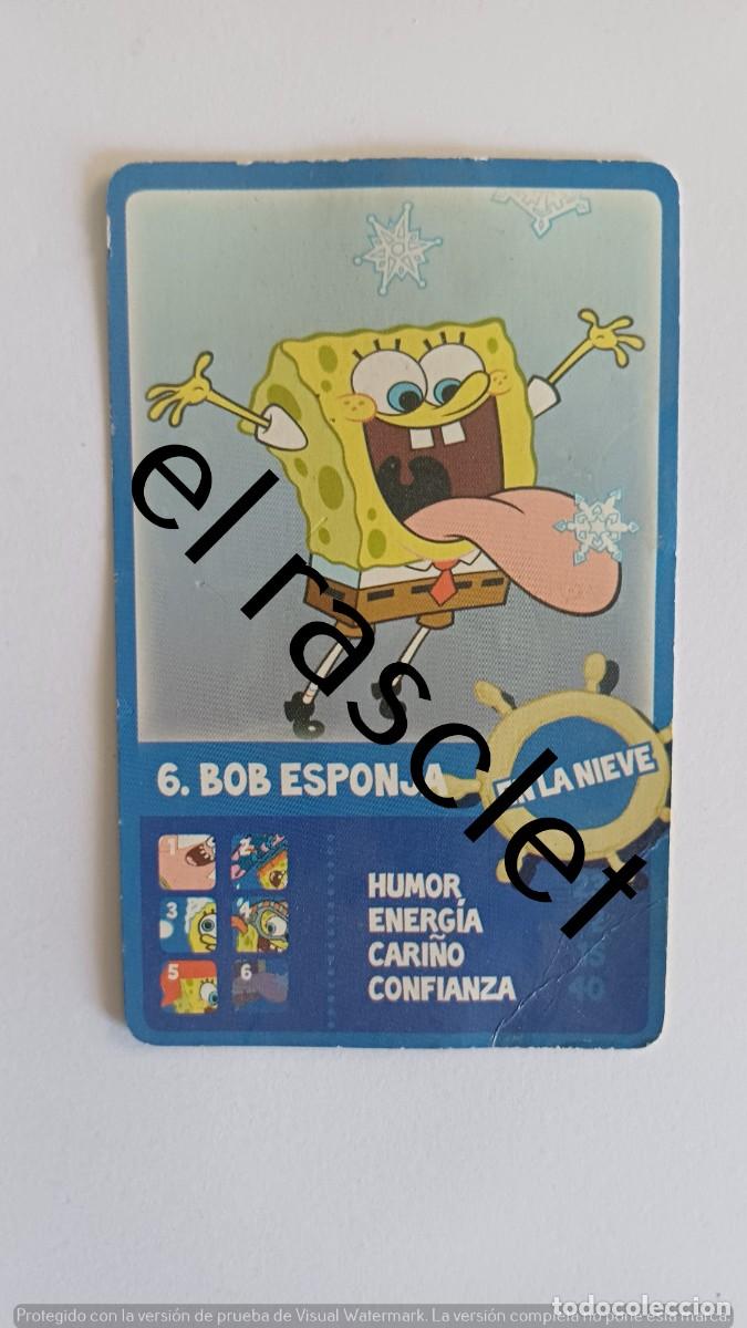 Trading Cards: CARTA /CROMO BOB ESPONJA - EN LA NIEVE -N&ordm; 6