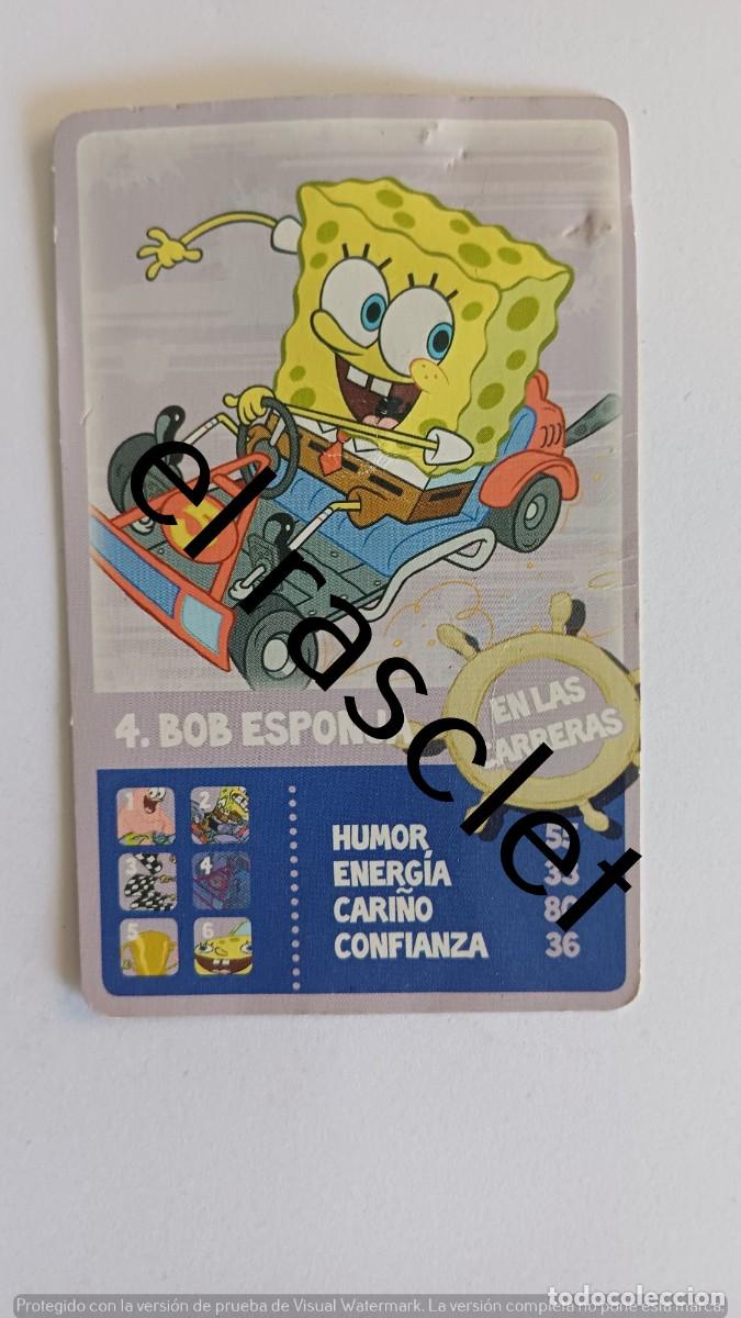 Trading Cards: CARTA /CROMO BOB ESPONJA -EN LAS CARRERAS -N&ordm;4