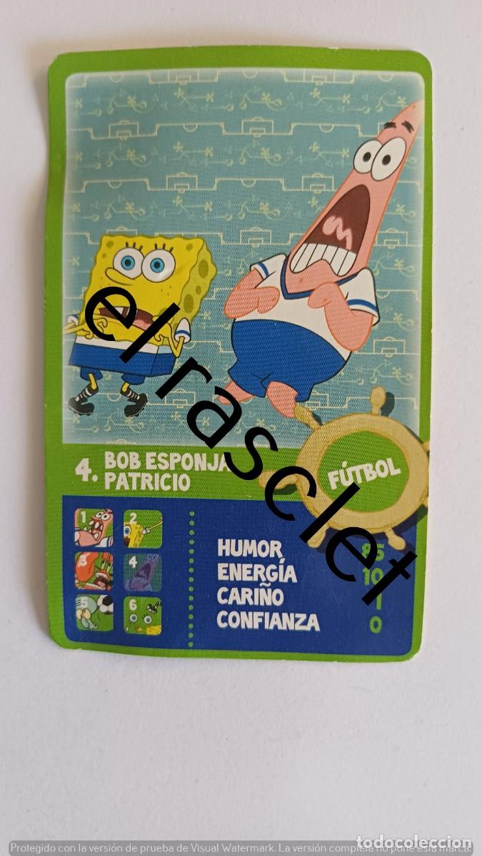 Trading Cards: CARTA /CROMO BOB ESPONJA -PATRICIO- FUTBOL-N&ordm;4