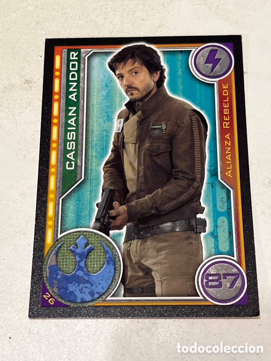 Trading Cards: Cromo Star Wars Topps Trading Card N&deg;26 Cassian Andor