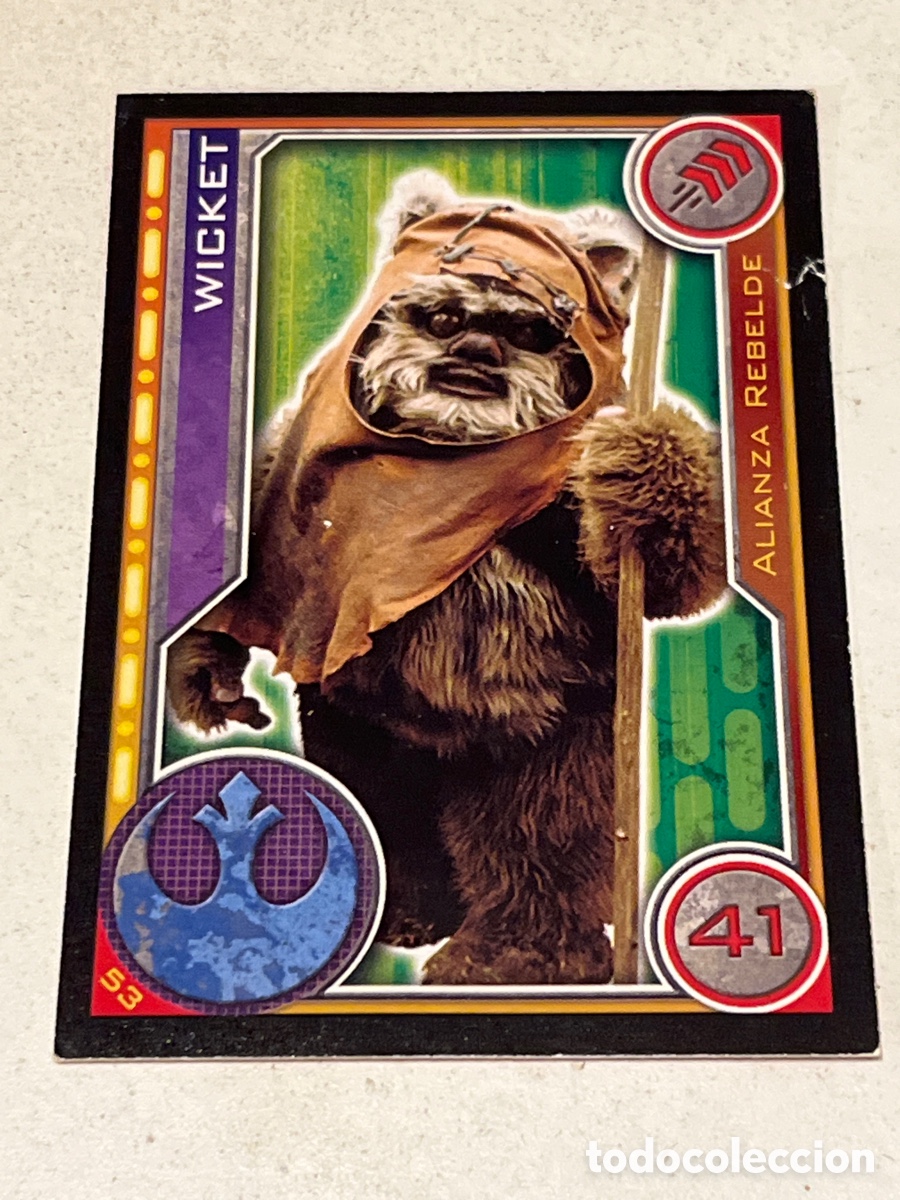 Trading Cards: Cromo Star Wars Topps Trading Card N&deg;53 Wicket