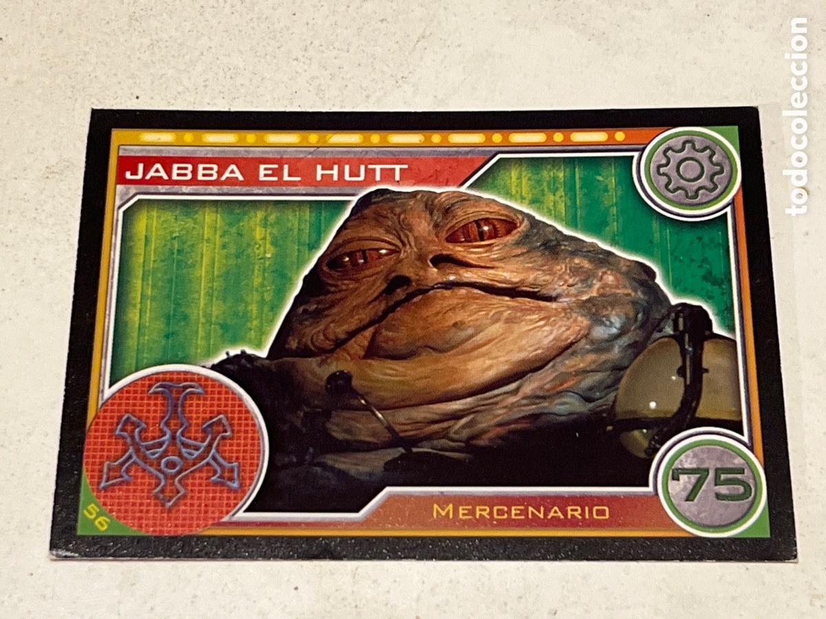 Trading Cards: Cromo Star Wars Topps Trading Card N&deg;56 Jabba El Hutt