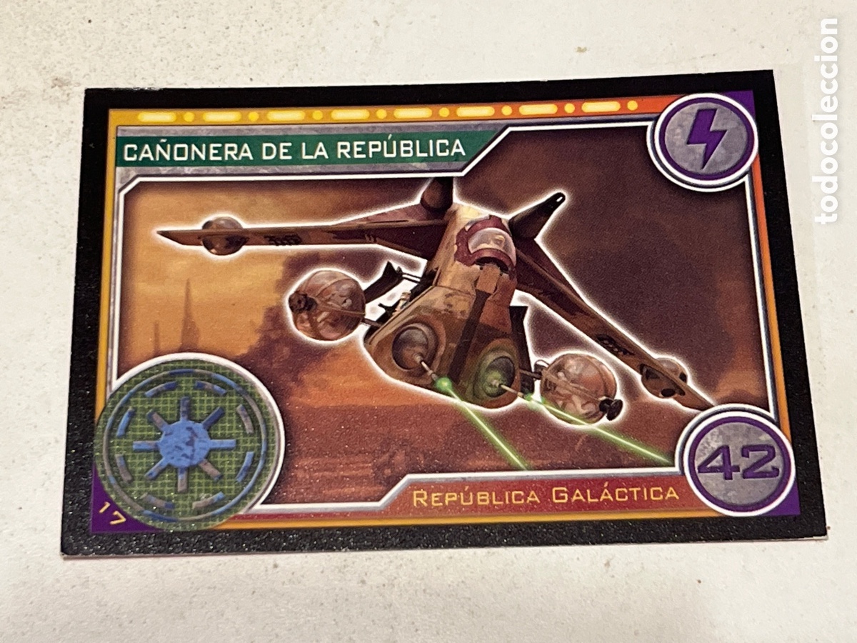 Trading Cards: Cromo Star Wars Topps Trading Card N&deg;17 Ca&ntilde;onera de la Rep&uacute;blica