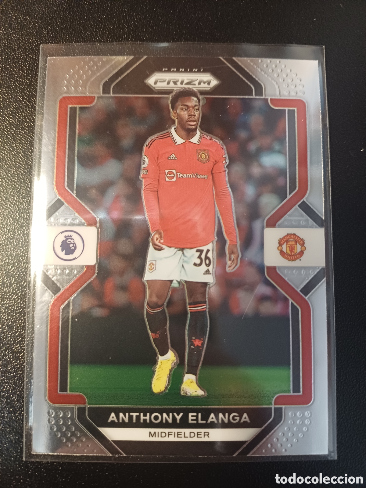 Cartes &agrave; &Eacute;changer: #087 ANTHONY ELANGA MANCHESTER UNITED PANINI PRIZM PREMIER LEAGUE 2022-23
