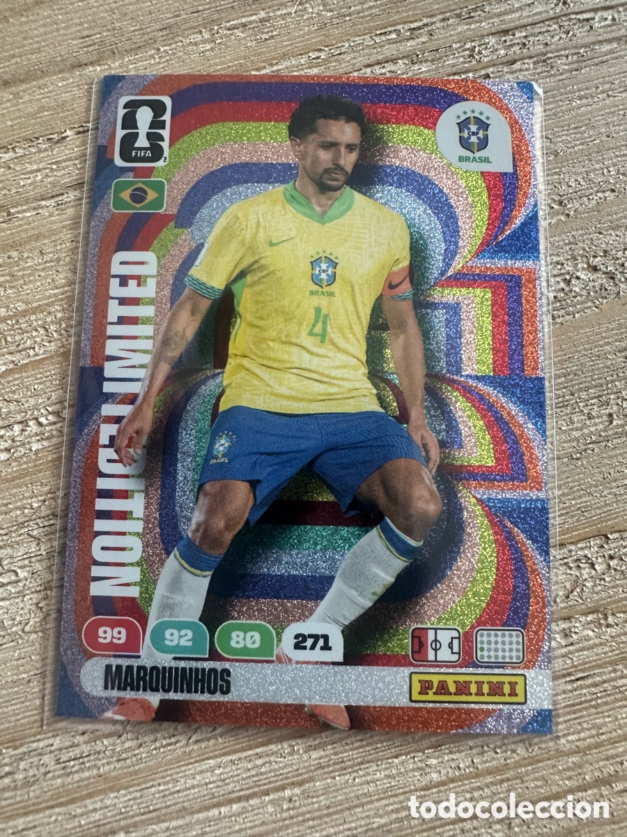 Trading Cards: MARQUINHOS BRASIL LIMITED EDITION ADRENALYN XL PANINI MUNDIAL WORLD CUP 2026 USA CAN MEX