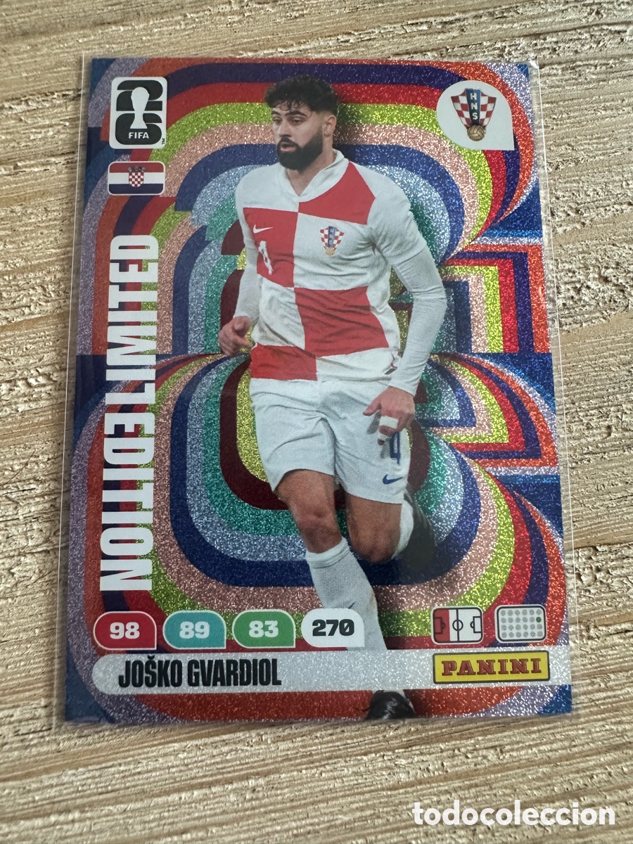 Trading Cards: JOSKO GVARDIOL CROACIA LIMITED EDITION ADRENALYN XL PANINI MUNDIAL WORLD CUP 2026 USA CAN MEX