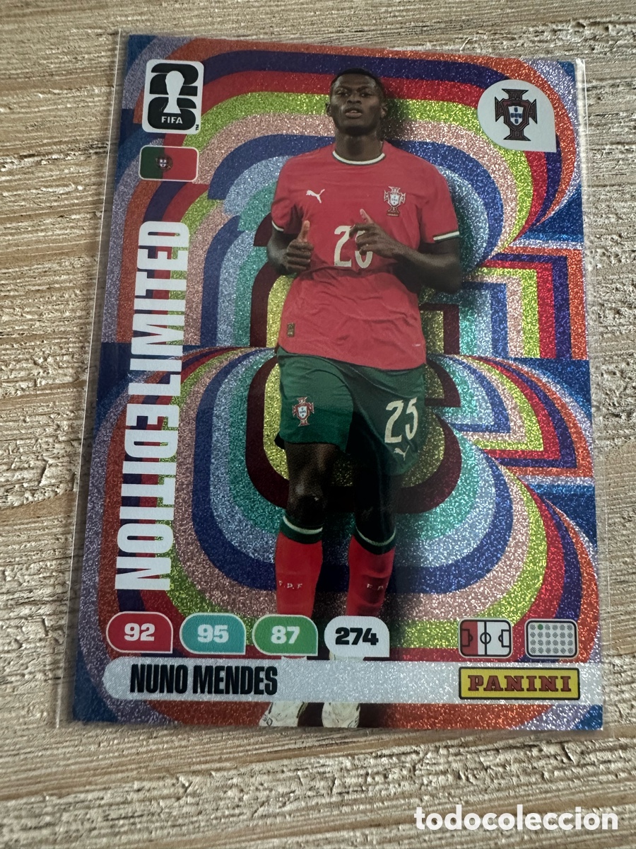 Trading Cards: NUNO MENDES PORTUGAL LIMITED EDITION ADRENALYN XL PANINI MUNDIAL WORLD CUP 2026 USA CAN MEX