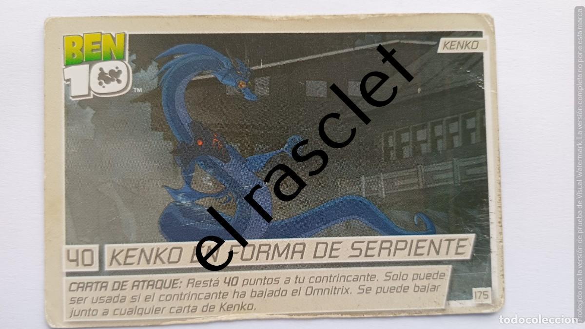 Trading Cards: CARTA /CROMO BEN10- KENKO EN FORMA DE SERPIENTE- NUMERO 175