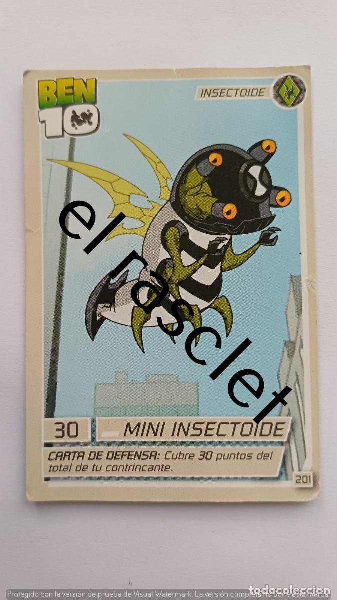 Trading Cards: CARTA /CROMO BEN10- MINI INSECTOIDE- NUMERO 201