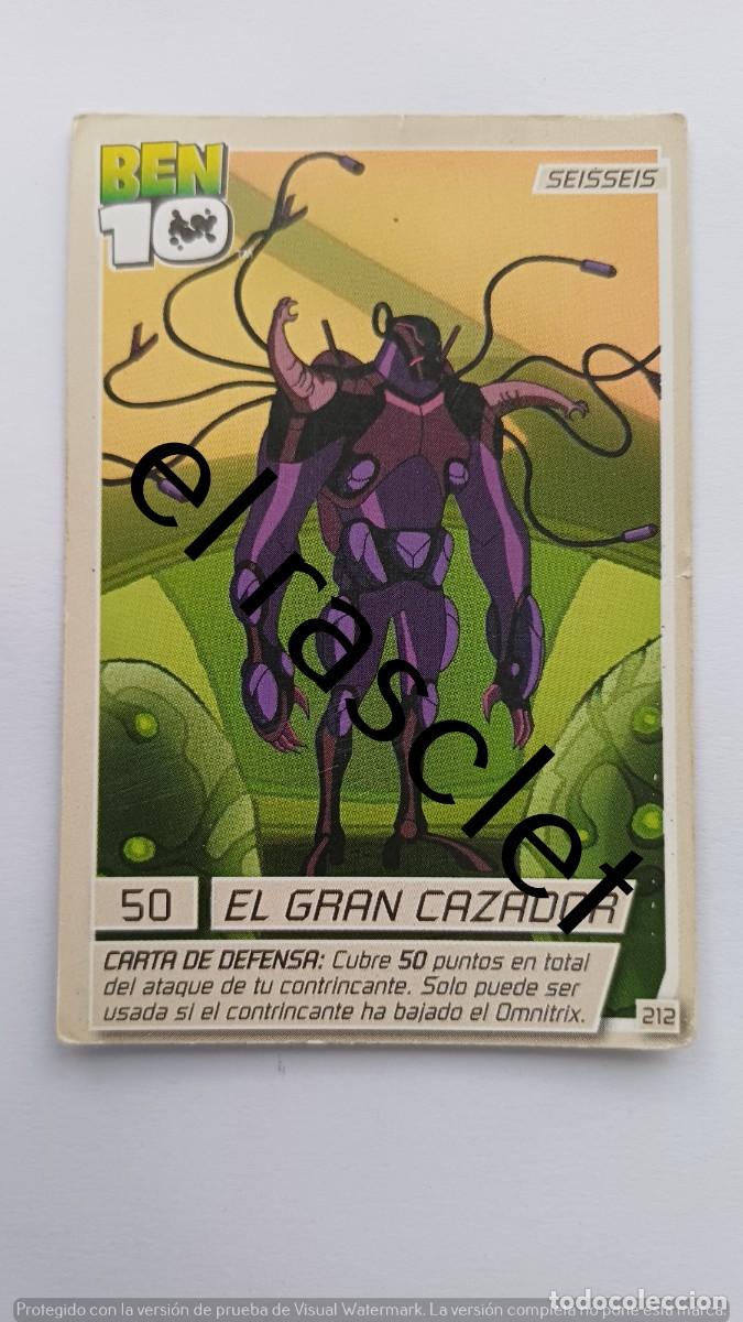 Trading Cards: CARTA /CROMO BEN10-EL GRAN CAZADOR- NUMERO 212