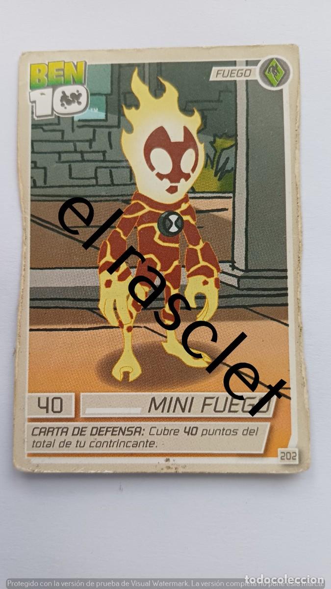 Trading Cards: CARTA /CROMO BEN10-MINI FUEGO- NUMERO 202
