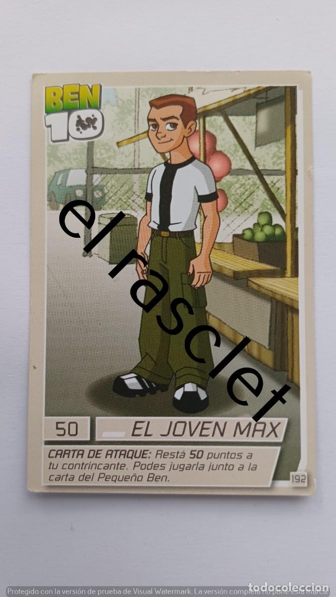 Trading Cards: CARTA /CROMO BEN10-EL JOVEN MAX- NUMERO 192