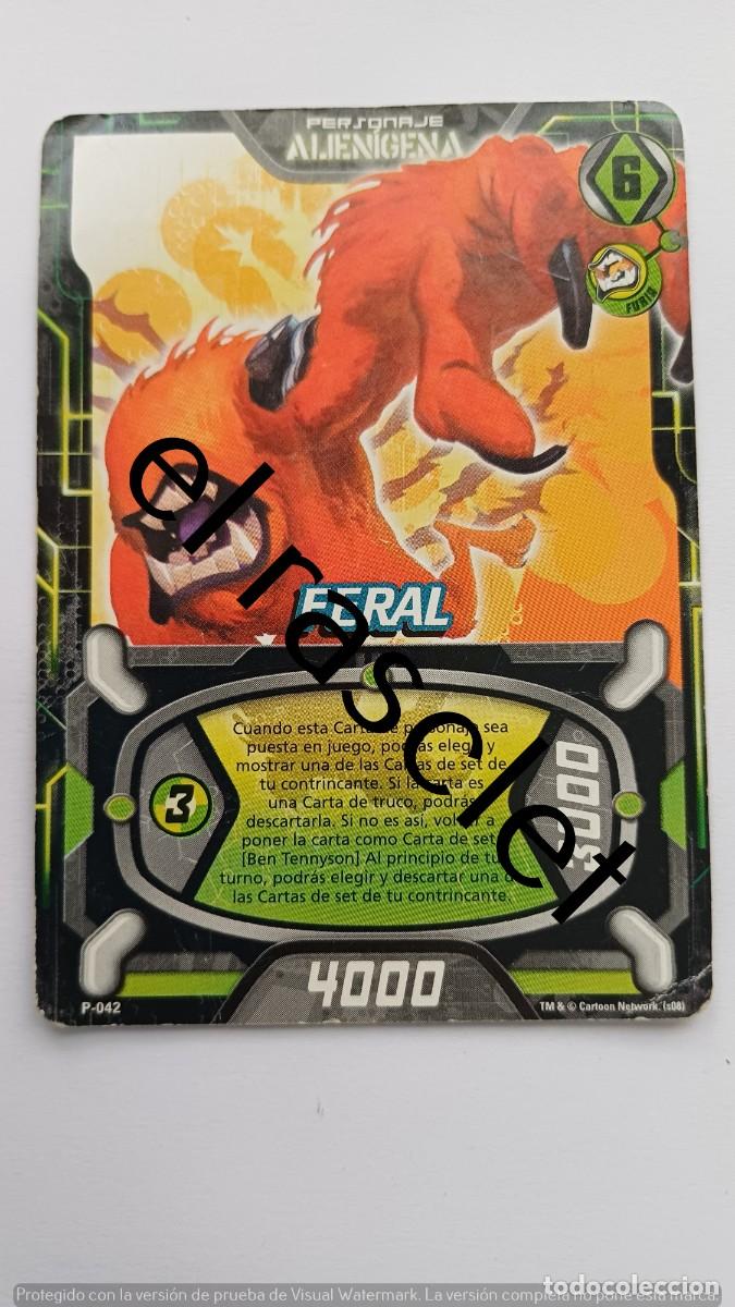 Trading Cards: CARTA /CROMO BEN10-ALIENIGENA - FERAL