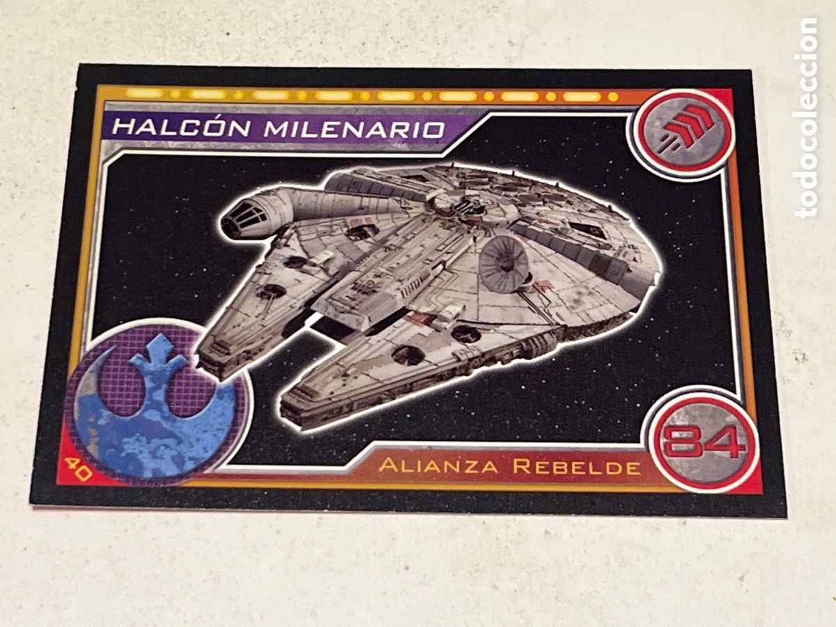 Trading Cards: Cromo Star Wars Topps Trading Card N&deg;40 Halc&oacute;n Milenario