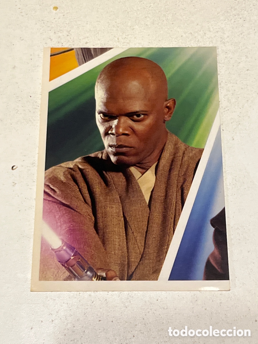 Trading Cards: Cromo pegatina Star Wars Topps Trading Card S7 Maestro Jedi Mace Windu