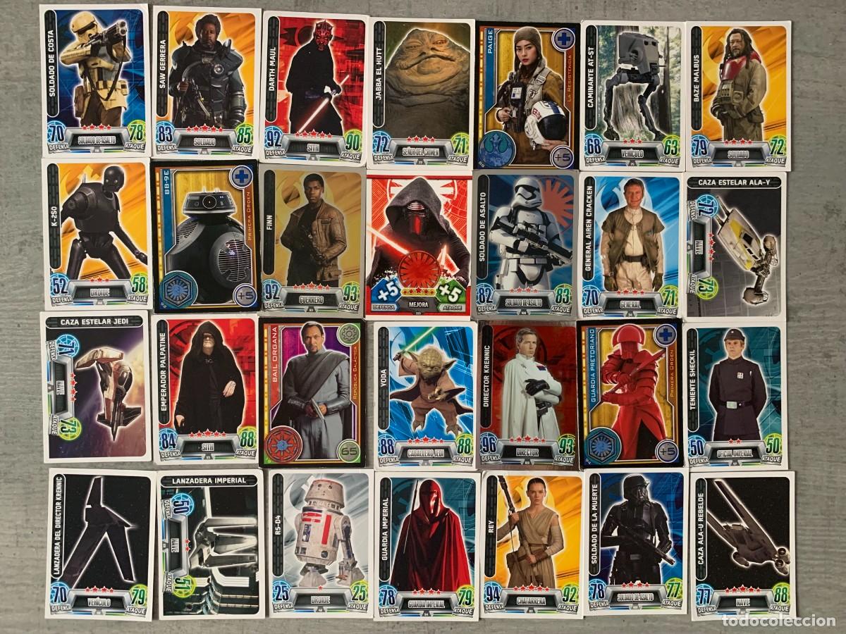 Trading Cards: LOTE DE 28 CARTAS DE STAR WARS