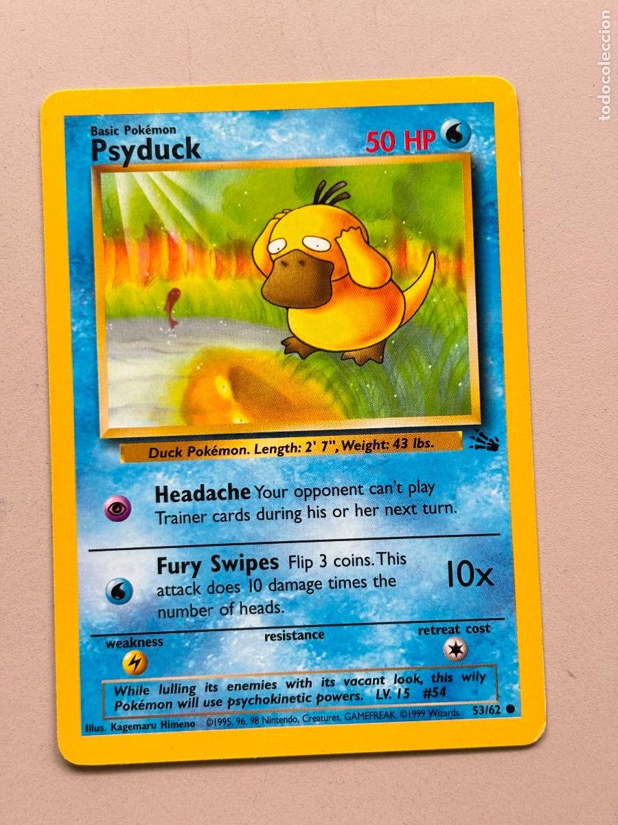 Trading Cards: POKEMON TCG - PSYDUCK ( FOSSIL ) # 53