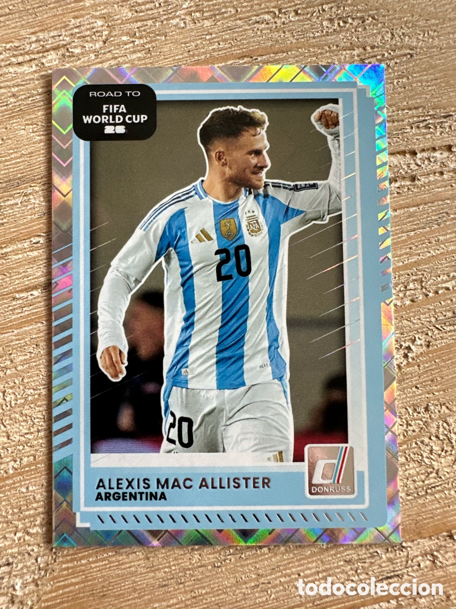 Trading Cards: ALEXIS MAC ALLISTER ARGENTINA 156 DONRUSS PARALLEL FIFA ROAD TO WORLD CUP 2026 USA CAN MEX PANINI