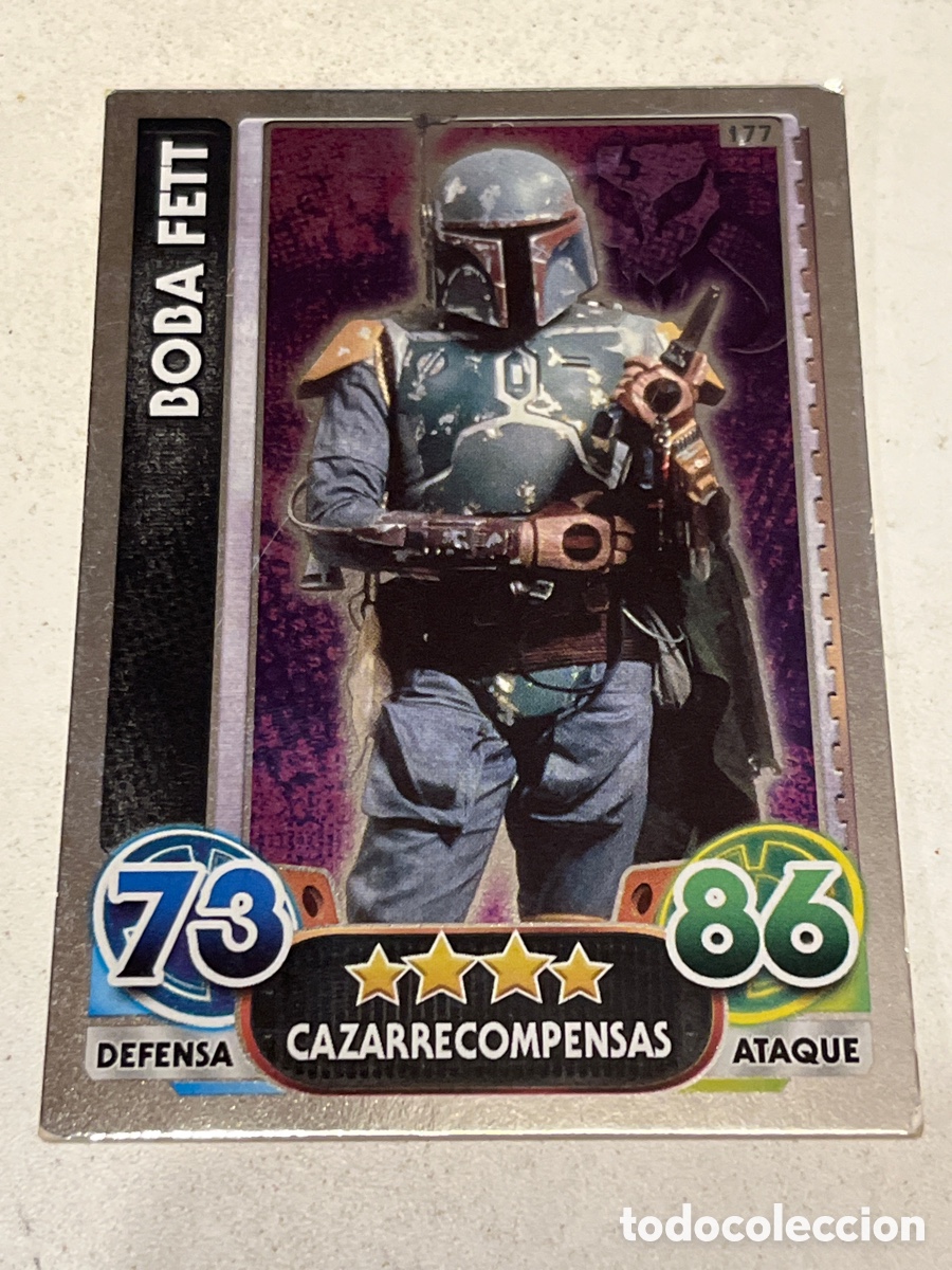 Trading Cards: Cromo Star Wars Topps Force Attax Trading Card N&deg;177 Boba Fett