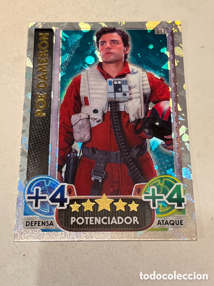 Trading Cards: Cromo Star Wars Topps Force Attax Trading Card N&deg;211 Poe Dameron