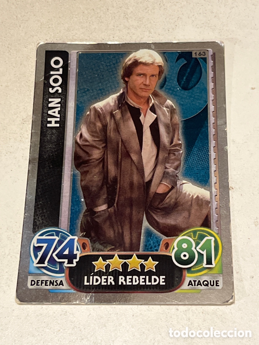 Trading Cards: Cromo Star Wars Topps Force Attax Trading Card N&deg;163 Han Solo