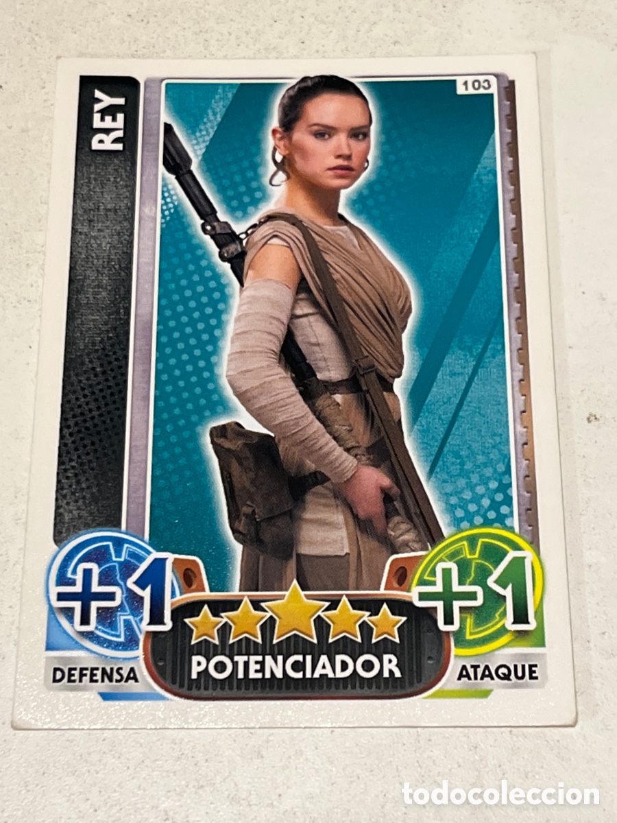 Trading Cards: Cromo Star Wars Topps Force Attax Trading Card N&deg;103 Rey