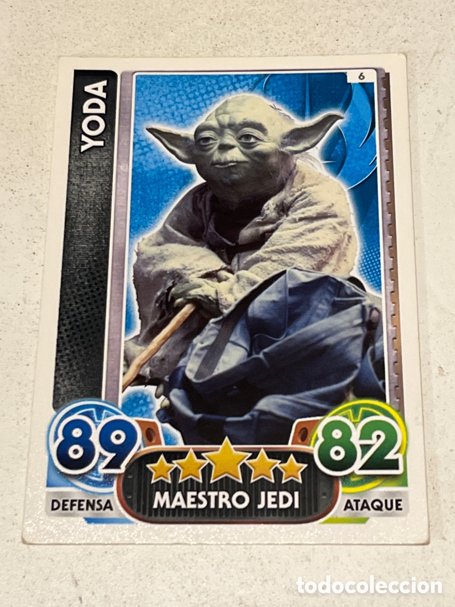 Trading Cards: Cromo Star Wars Topps Force Attax Trading Card N&deg;6 Yoda